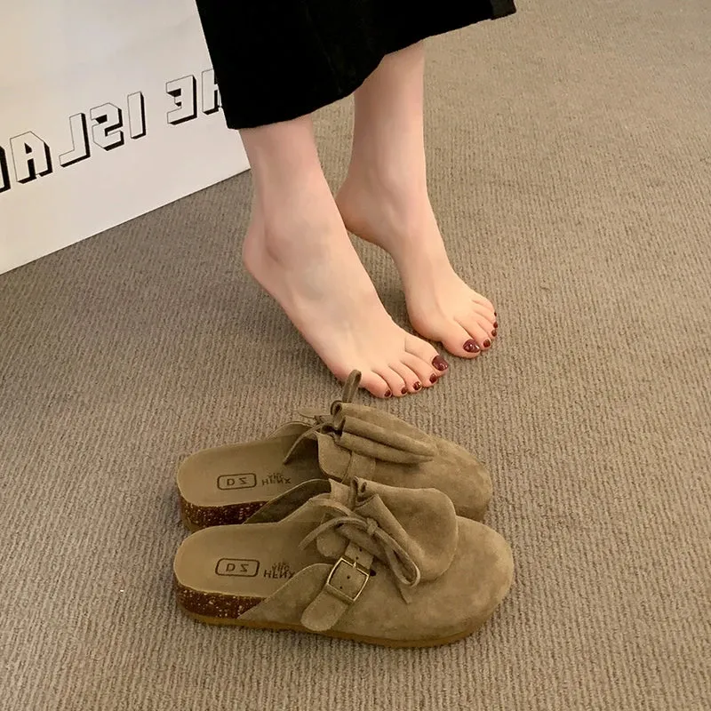 Thick Sole Mules – Women's Retro Slip-On Shoes
