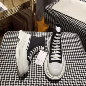 thick-soled high-top canvas shoes men and women s
