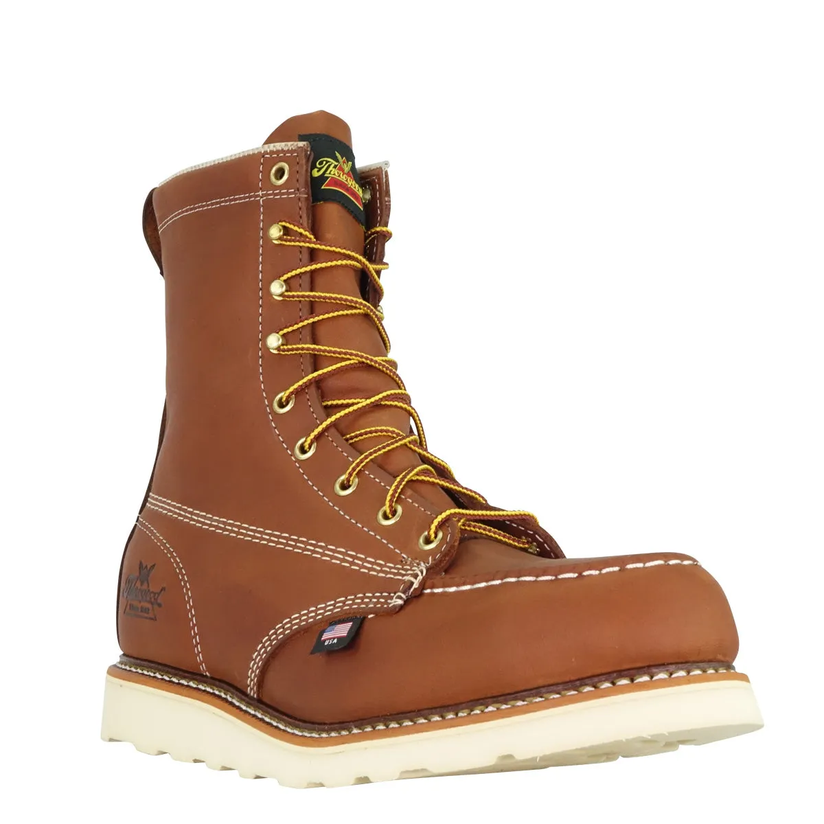 Thorogood Boots 804-4208 Steel Toe 8" Moc Toe Wedge - Made In USA