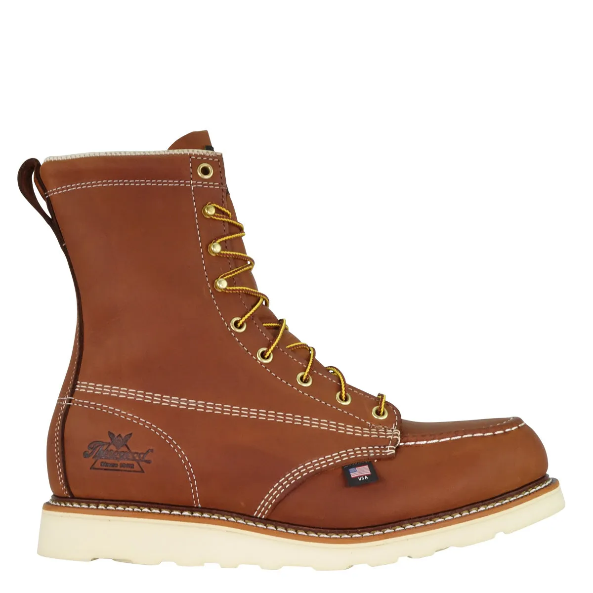 Thorogood Boots 804-4208 Steel Toe 8" Moc Toe Wedge - Made In USA