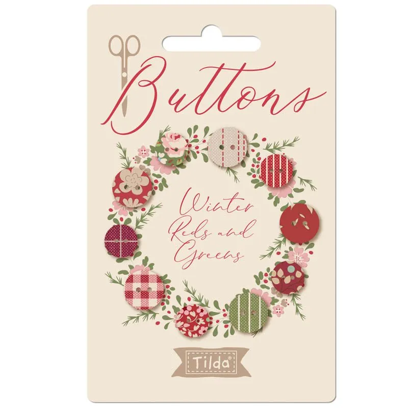 Tilda Creating Memories Fabric | 11mm Buttons | Winter (10)