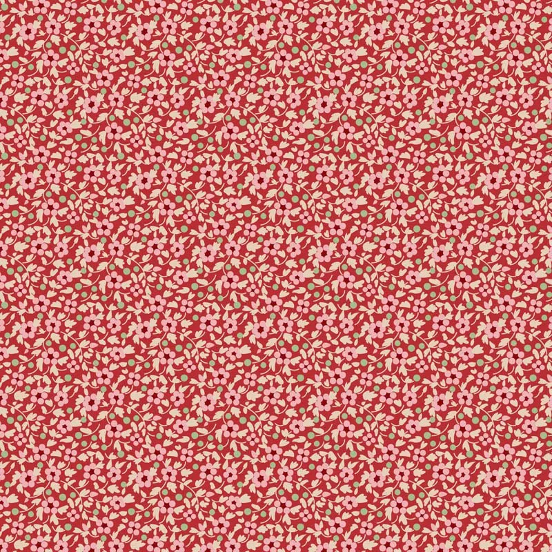 Tilda Creating Memories Fabric | Brie | Red