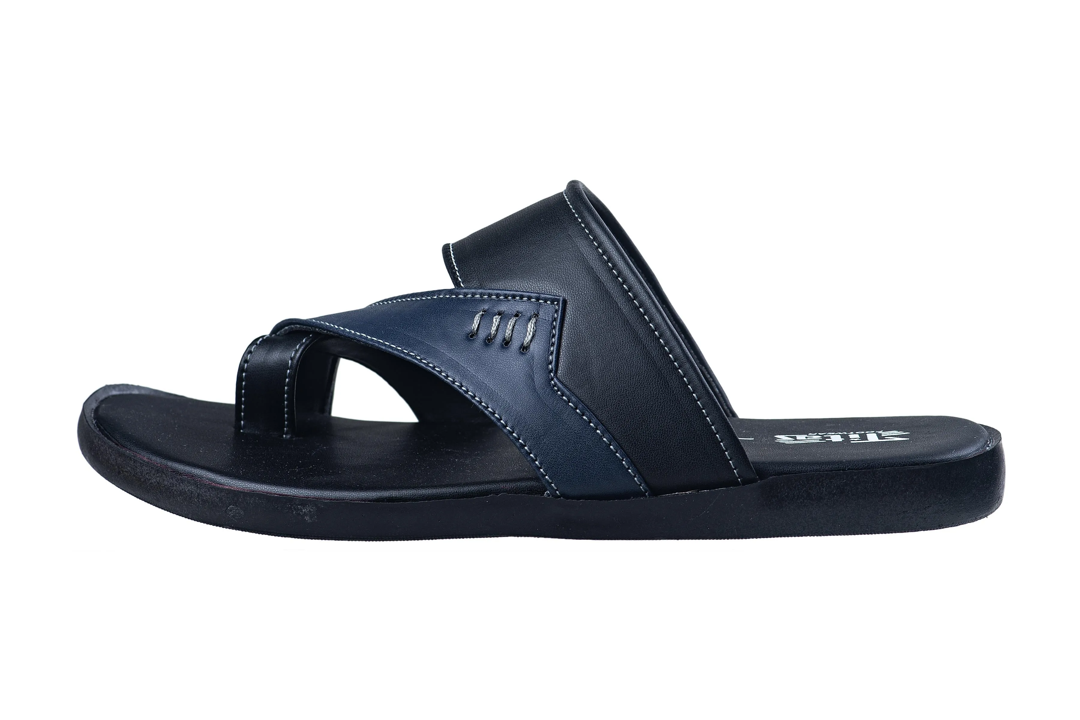 Titas Gents Black / Blue Chappal
