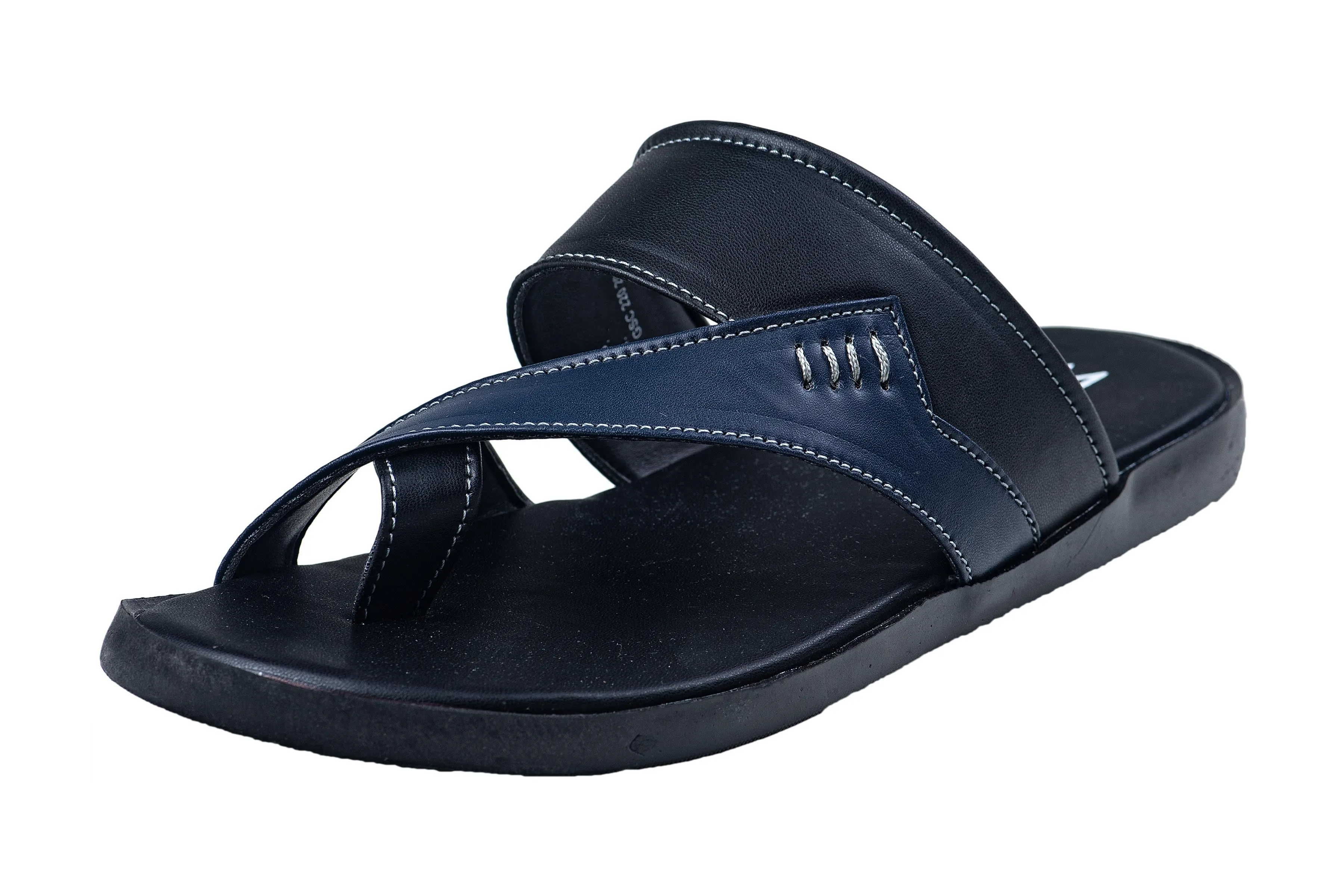 Titas Gents Black / Blue Chappal