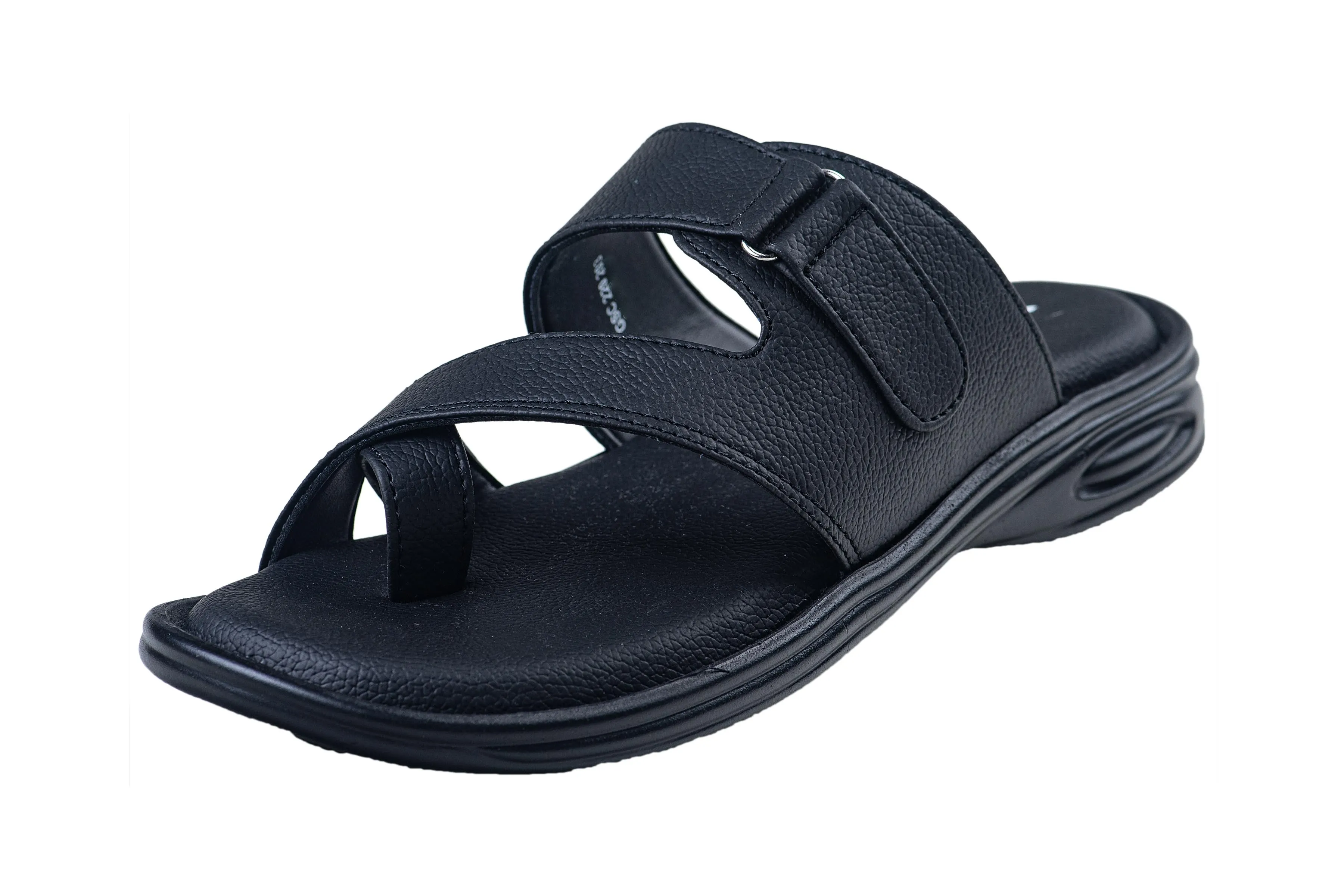 Titas Gents Black Chappal