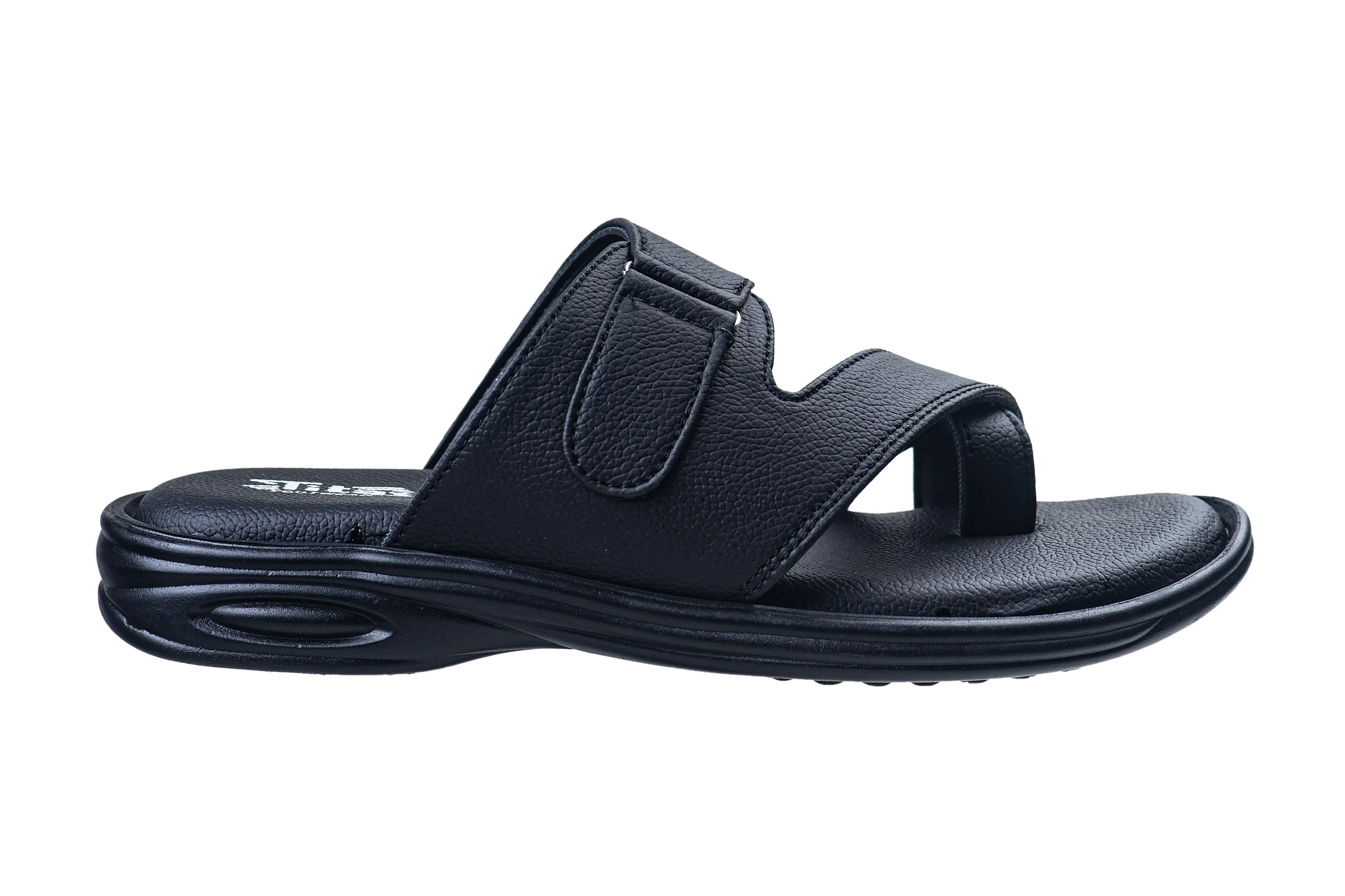 Titas Gents Black Chappal