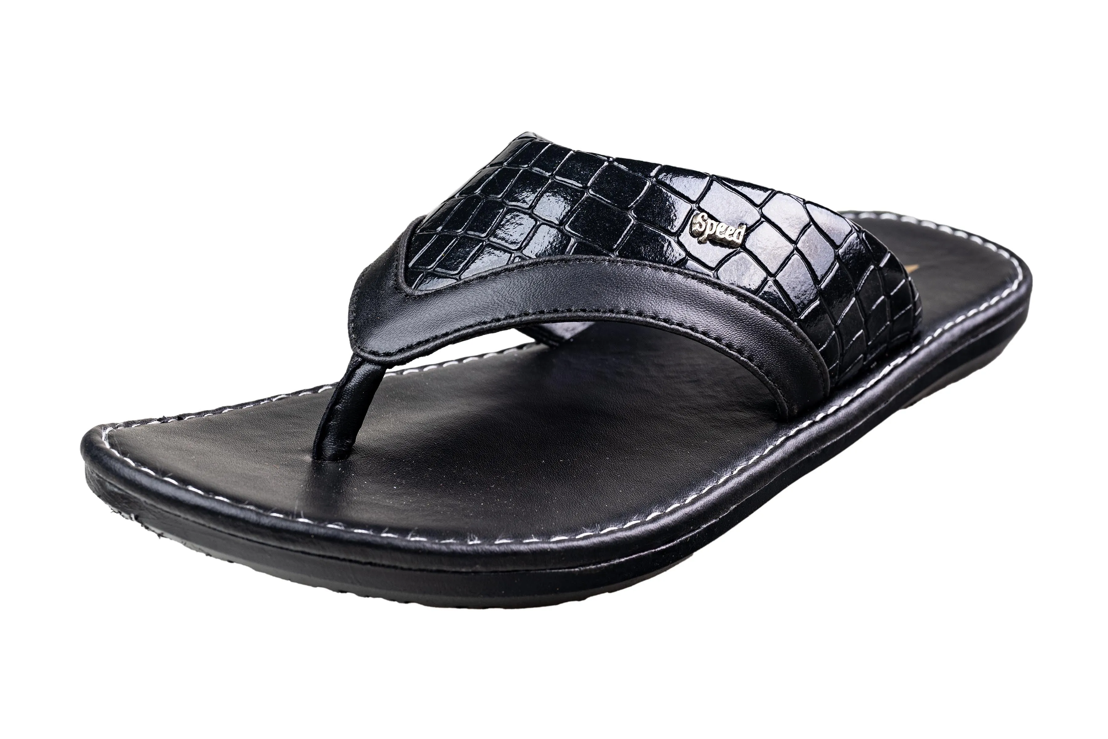 Titas Gents  Black Chappal