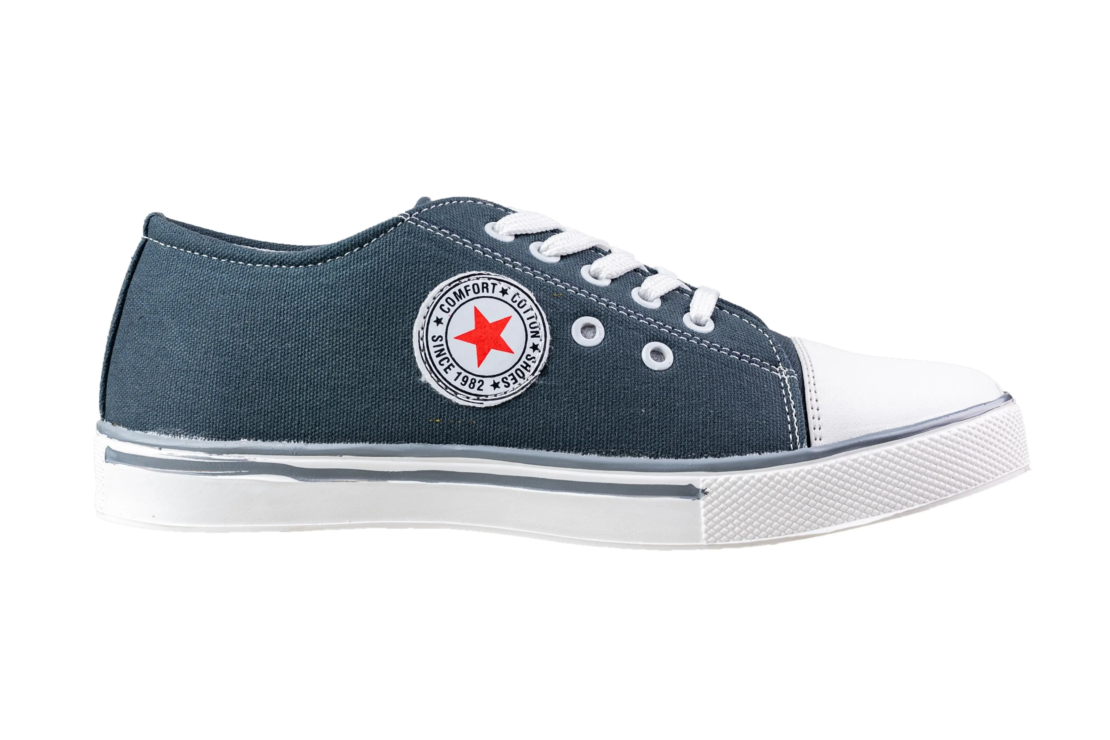 Titas Gents Grey Canvas Shoe