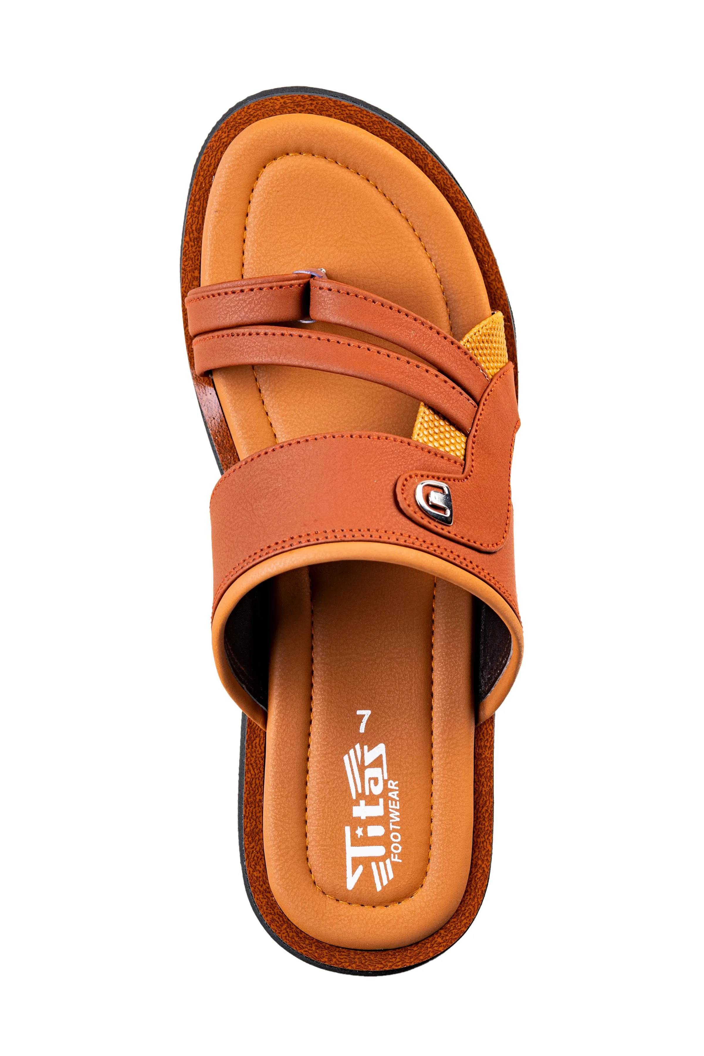 Titas Gents Tan Chappal