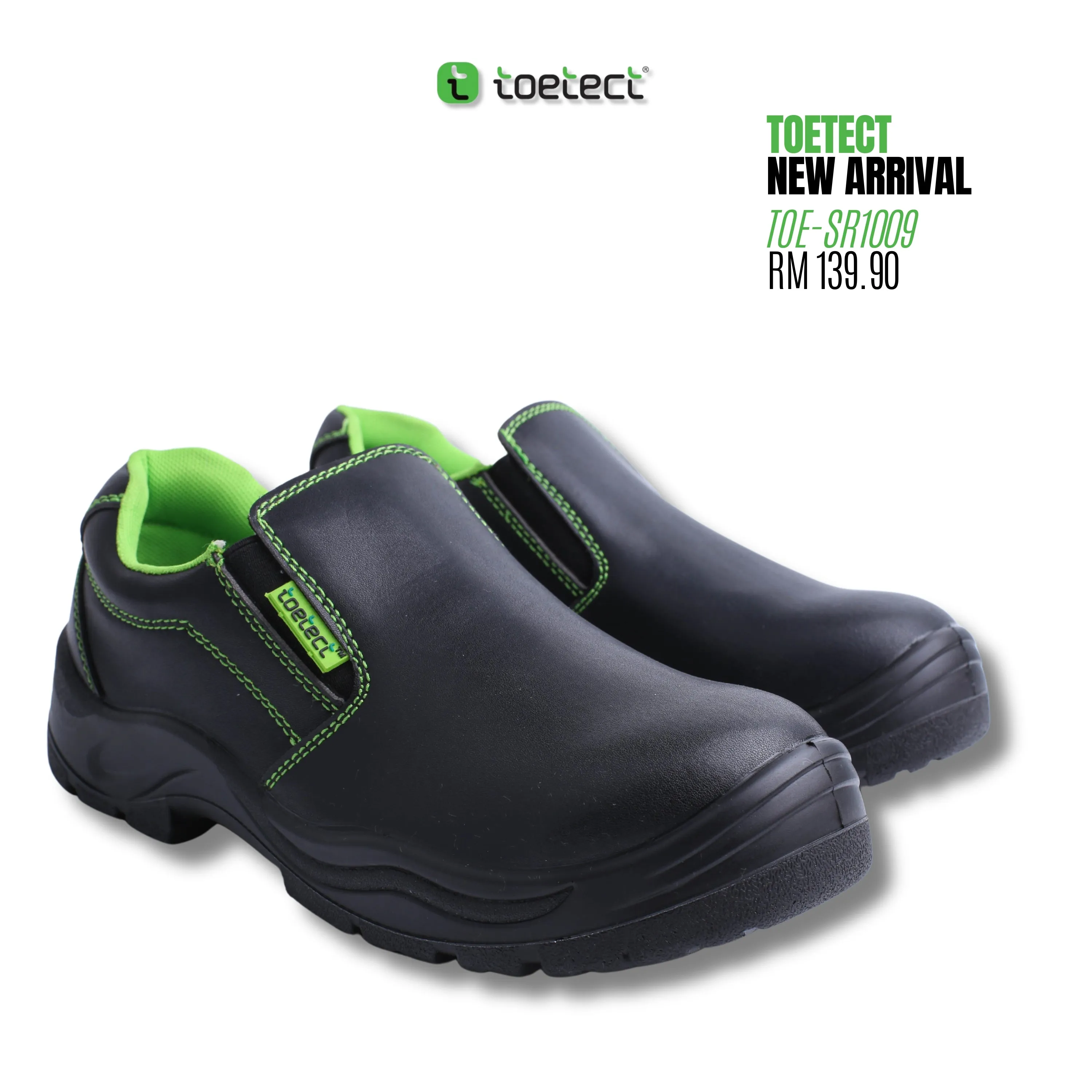 TOETECT | TOE-SR1009 Men Low Cut Slip-on Safety Shoes