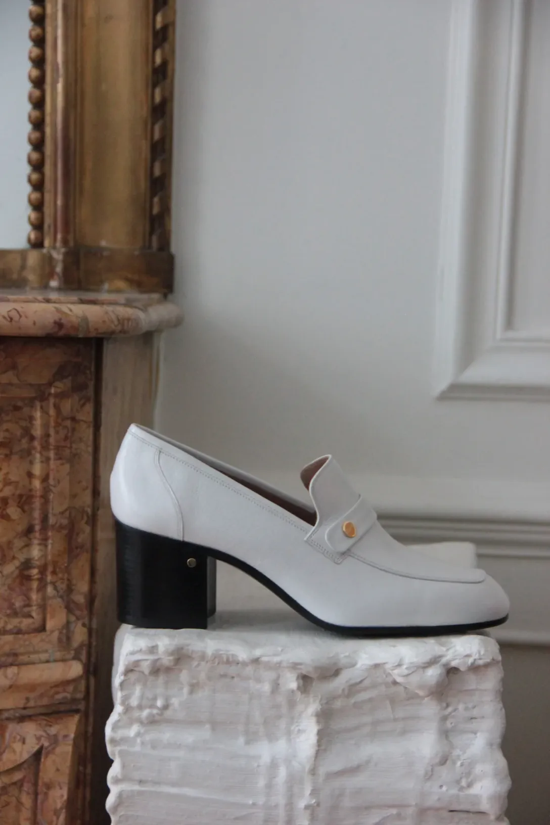 Tracy Lamb Loafer | White