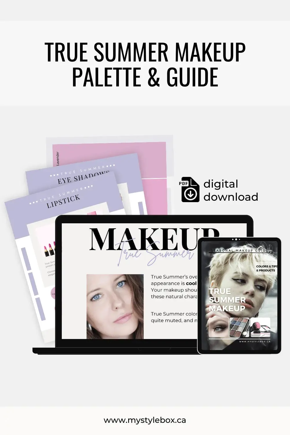 True Summer Digital Color Palette and Makeup Guide