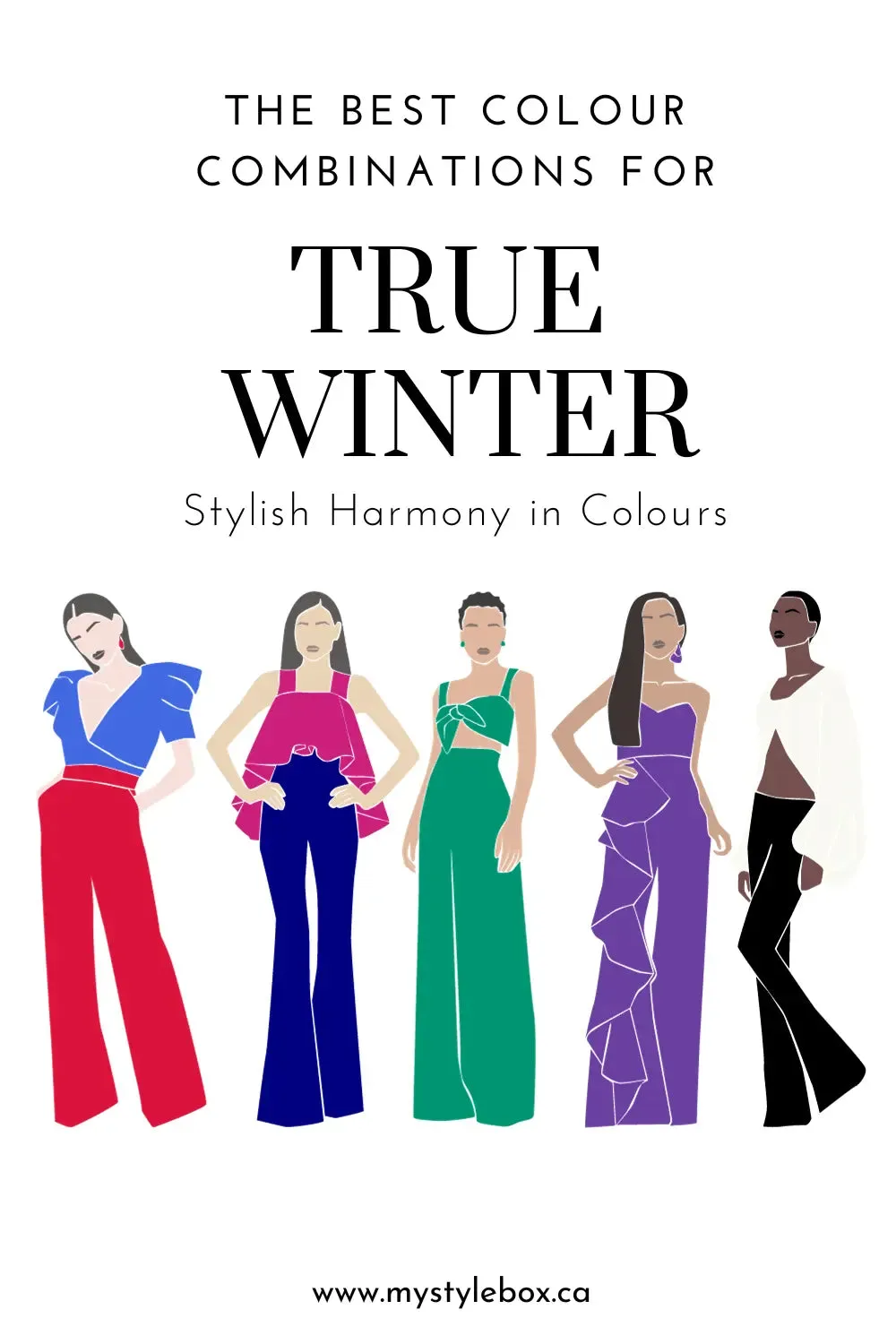 True Winter Season Digital Color Palette and Color Combinations Bundle