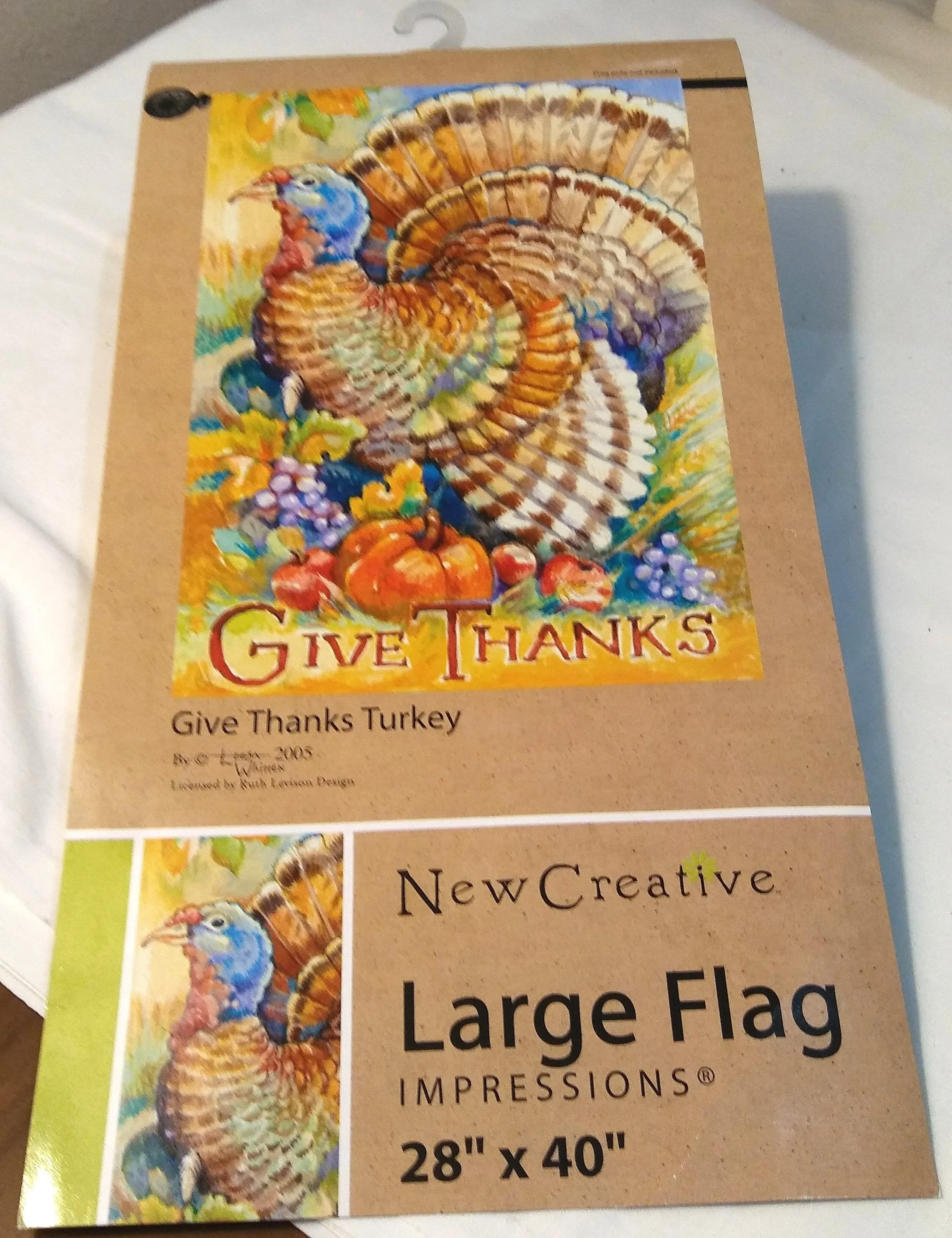 TURKEY GIVE THANKS FLAG