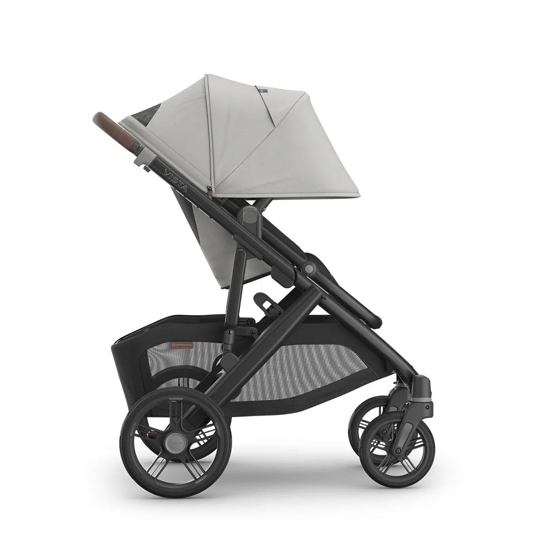 UPPAbaby Vista V3 in Savannah with Mesa iSize Car Seat & Base - Pearl Grey