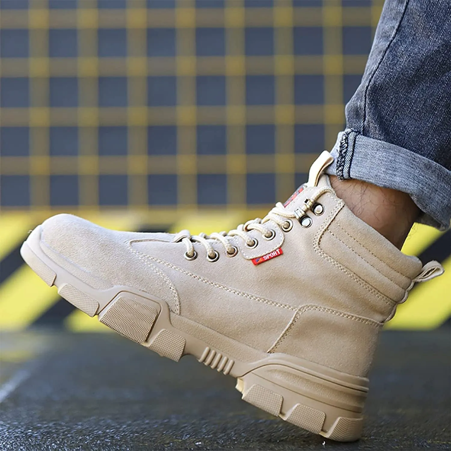 USOR Safety Lightweight Steel Toe Work Boots