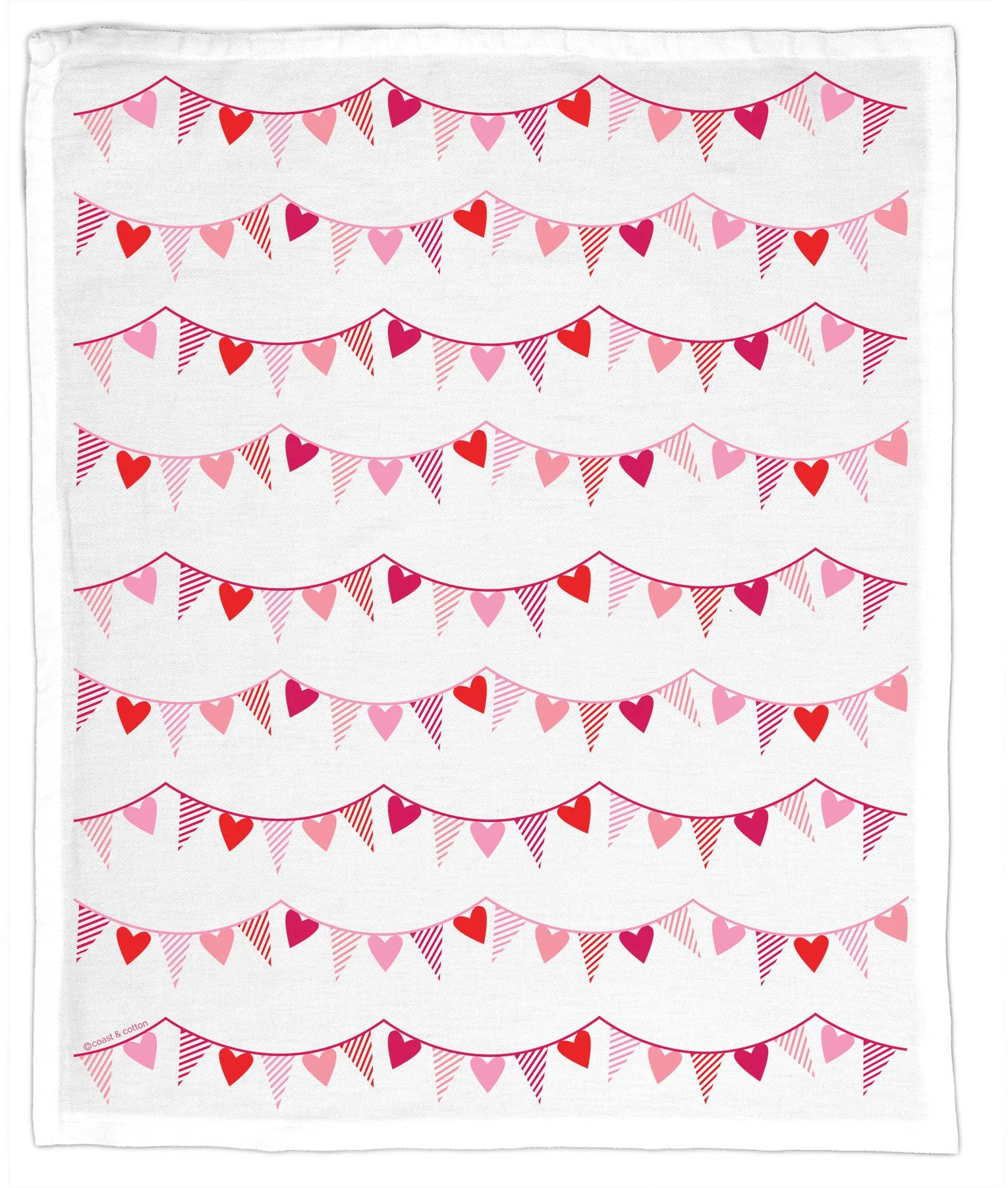 Valentine's Bunting, Hand Towel