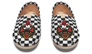 Vampire Bat Checkered Casual Shoes