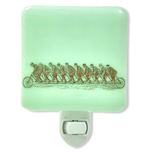 Victorian Bicycle Sketch Ten Riders Night Light