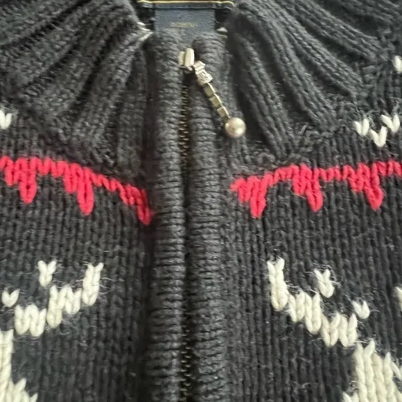 Vintage Woolrich Ramie/Cotton Zipper Front Cardigan / Large