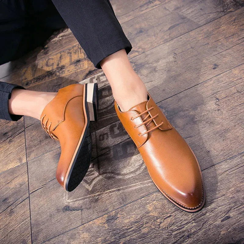 VividStep Rote Leder Casual Schuhe