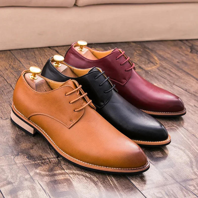 VividStep Rote Leder Casual Schuhe