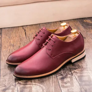 VividStep Rote Leder Casual Schuhe