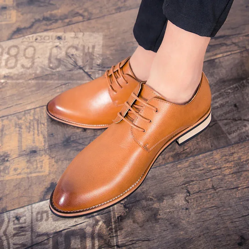VividStep Rote Leder Casual Schuhe