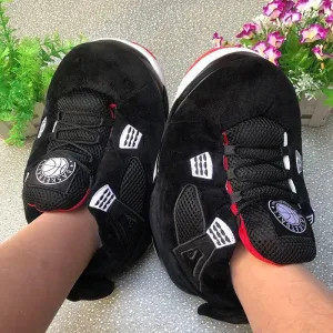 Warm Black Winter Indoor Slippers – Cozy and Breathable Comfort