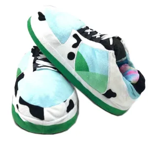White Blue Winter Indoor Slippers – Stylish Footwear
