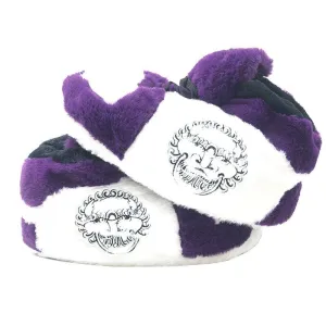 White Purple Winter Slippers – Cozy & Stylish Indoor Footwear