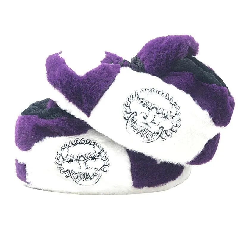 White Purple Winter Slippers – Cozy & Stylish Indoor Footwear