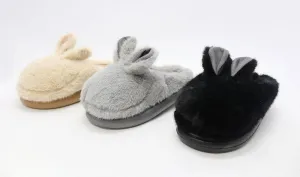 Wild Diva Women Cute Furry Bunny Cozy Winter Home Slippers