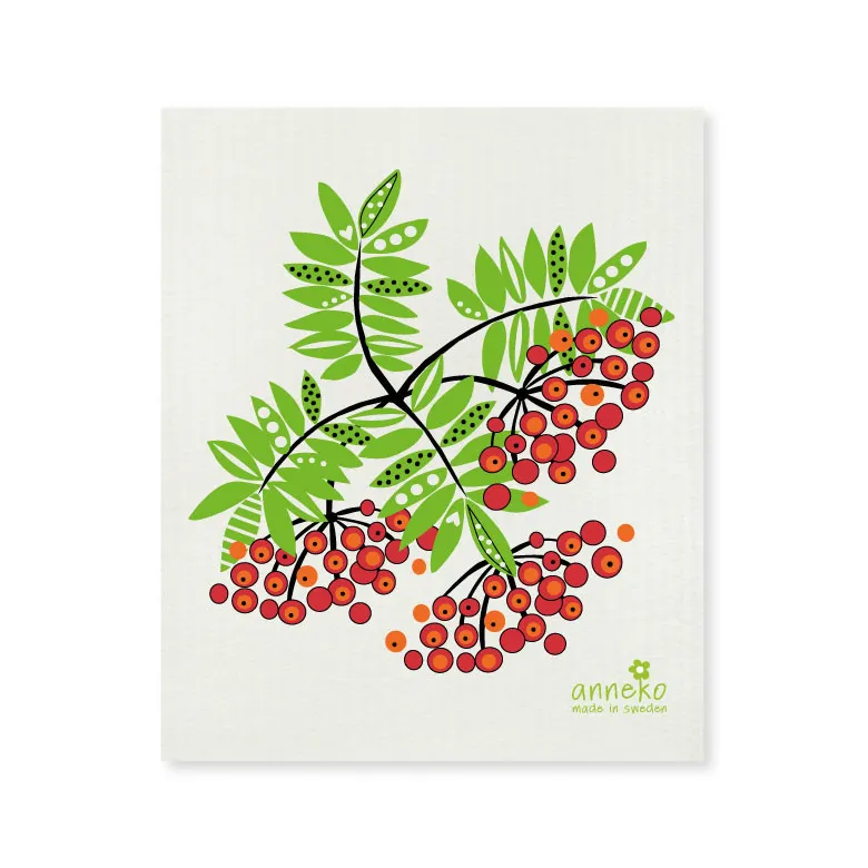Winter Berries - Amazing Swedish Dishcloth