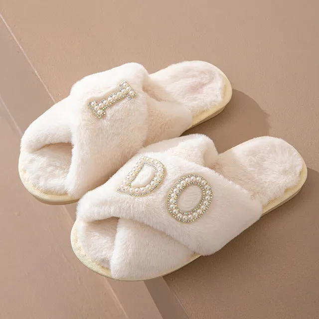 Winter Fluffy Slippers Women -I do- Fur Slippers