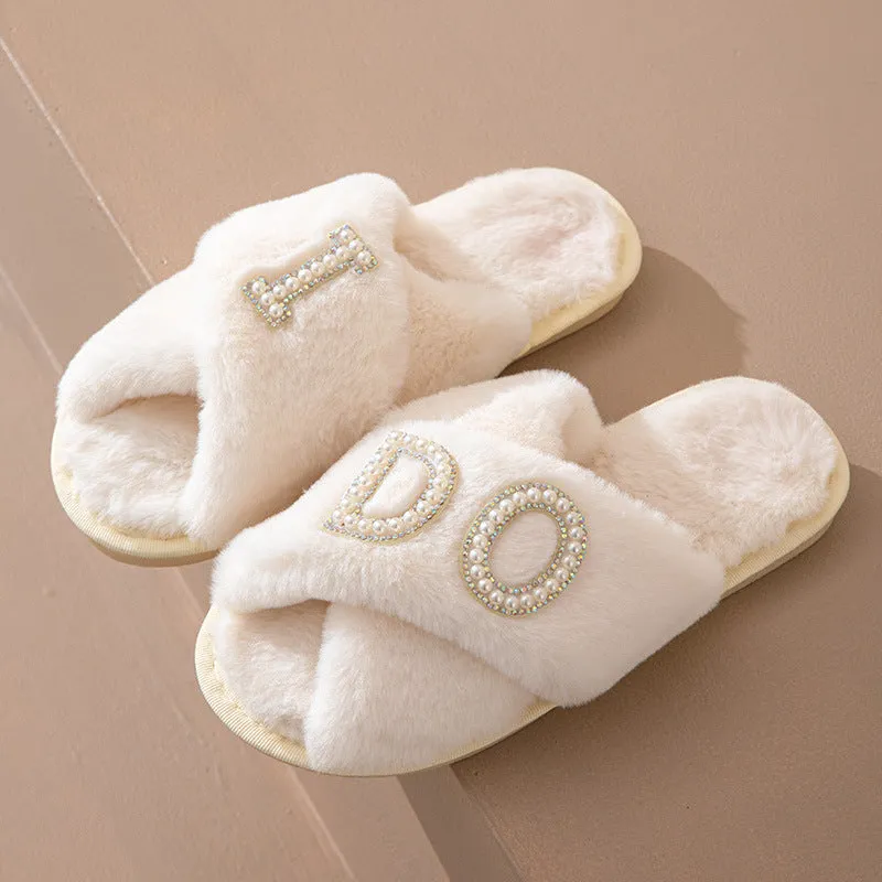 Winter Fluffy Slippers Women -I do- Fur Slippers