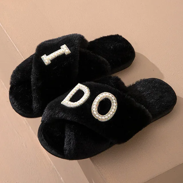 Winter Fluffy Slippers Women -I do- Fur Slippers