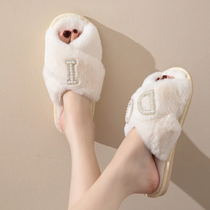 Winter Fluffy Slippers Women -I do- Fur Slippers