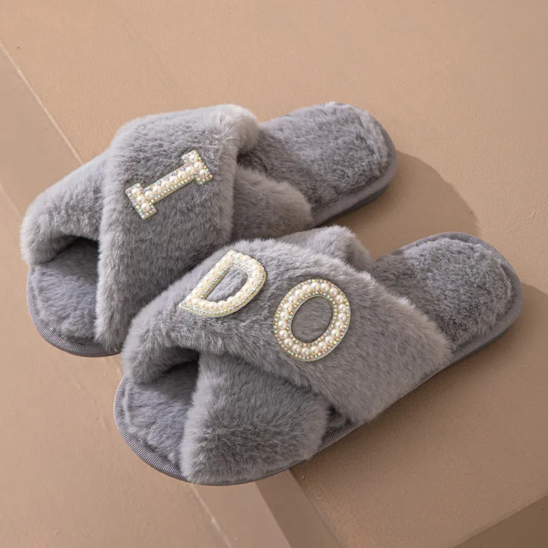 Winter Fluffy Slippers Women -I do- Fur Slippers