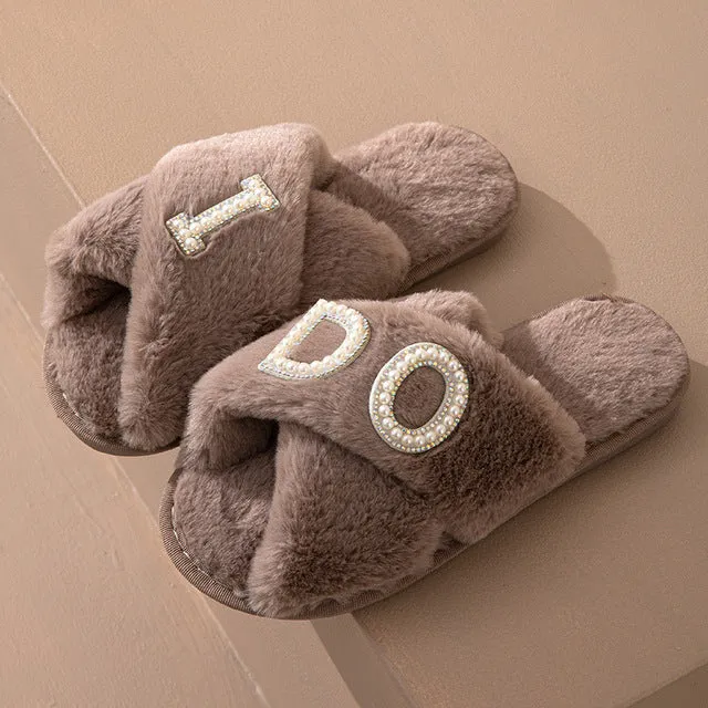 Winter Fluffy Slippers Women -I do- Fur Slippers