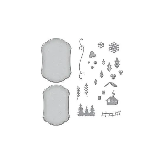 Winter Label Motifs Dies S4-1240 Spellbinders