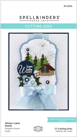 Winter Label Motifs Dies S4-1240 Spellbinders