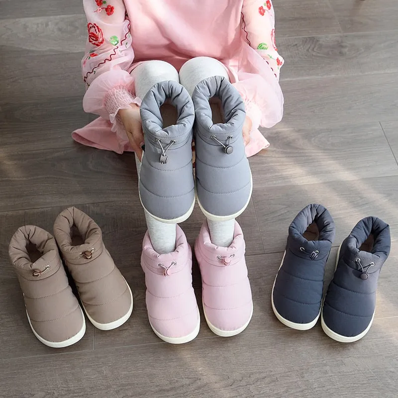 Winter Women Boots Waterproof Warm Plush Ankle Female Snow Boots