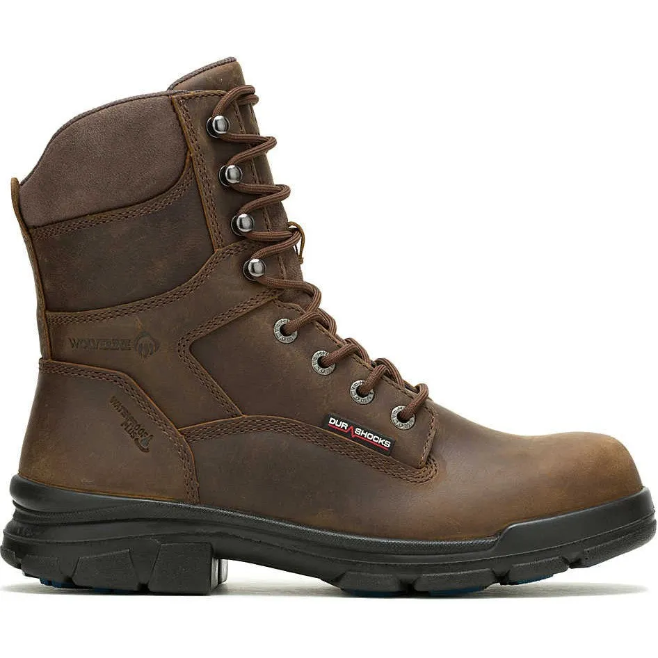 Wolverine Men's Durashocks SR Icon 8" Soft Toe WP Work Boot -Brown- W240029
