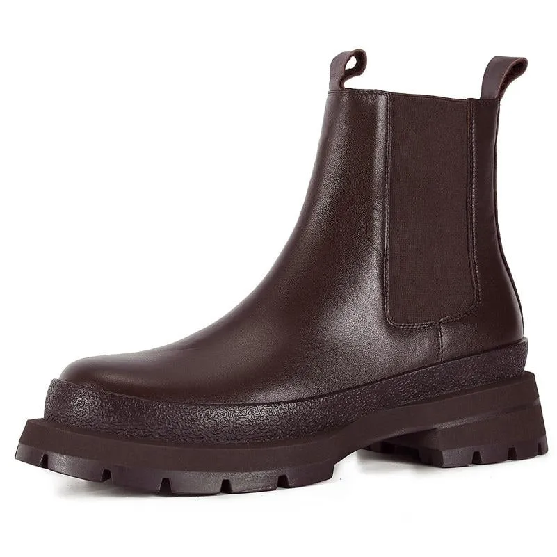 Women Genuine Leather Chelsea Boots