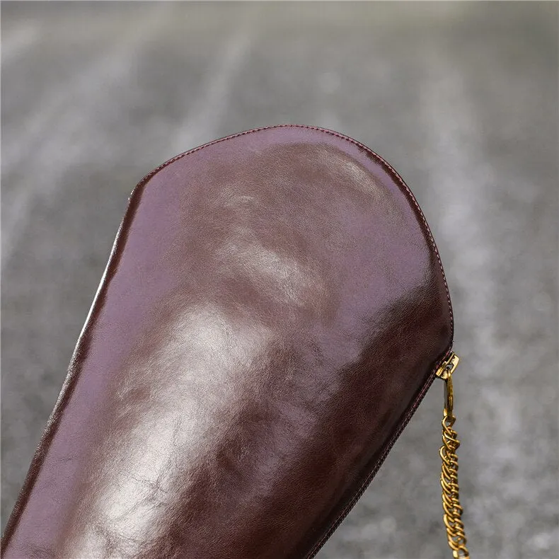 Women Knee High Boots Full Cow Leather