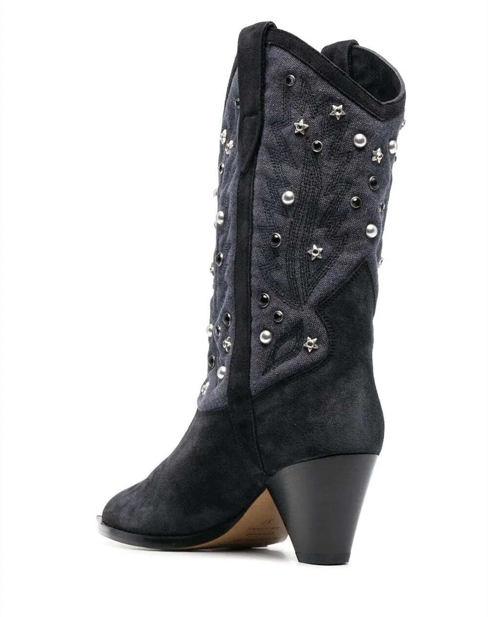 Women Low-Heels Pointed Toe Rivet Ankle Boots