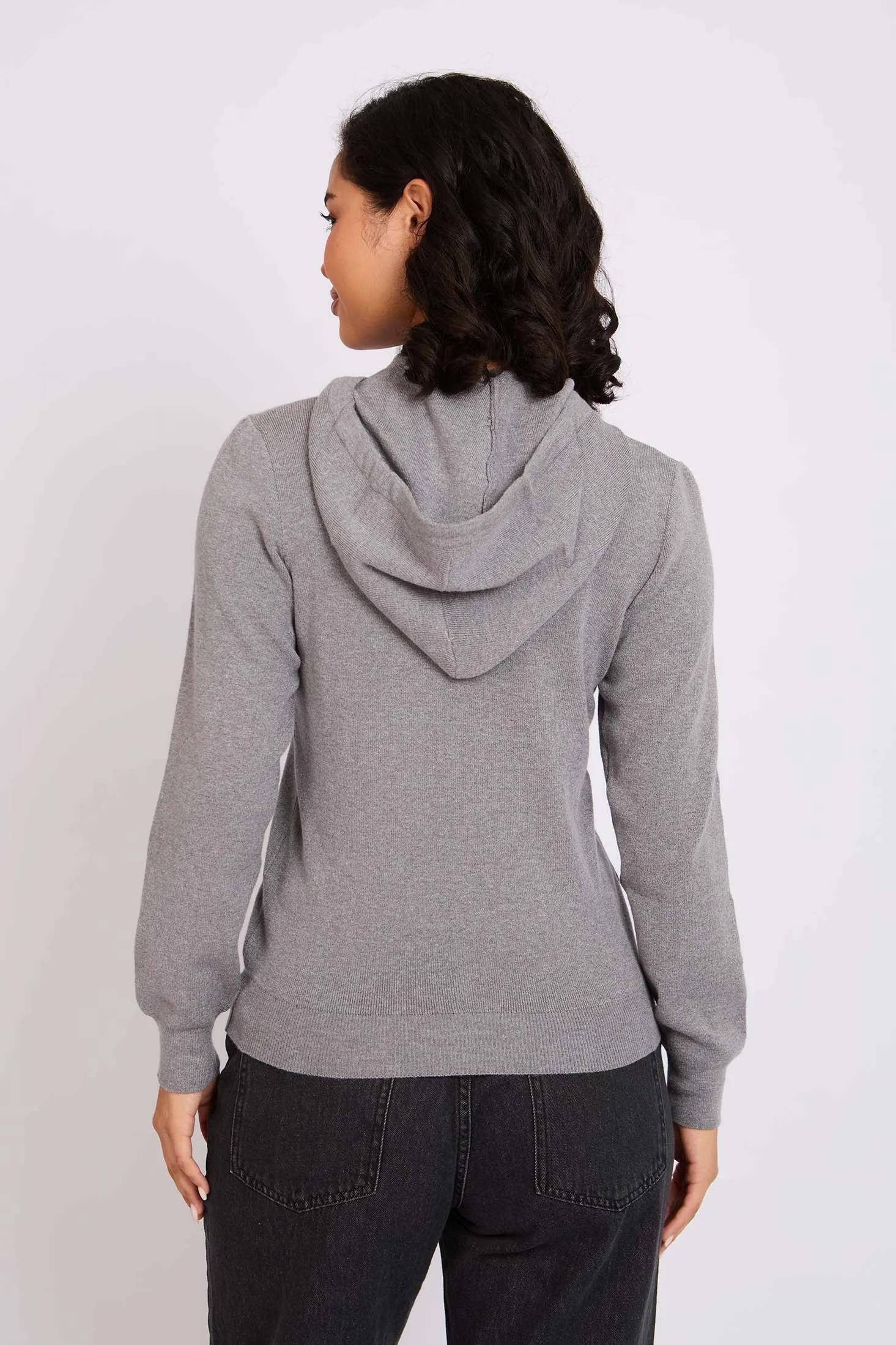 Women Pullover Hoodie Grey
