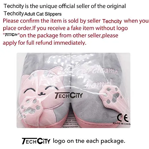 Women's & Men's Comfort Memory Foam Slippers（Pink Cat）