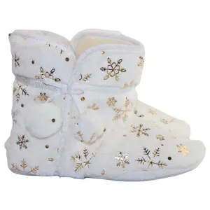 Womens Bellissimo Snow Boots White Slippers Winter Shoes